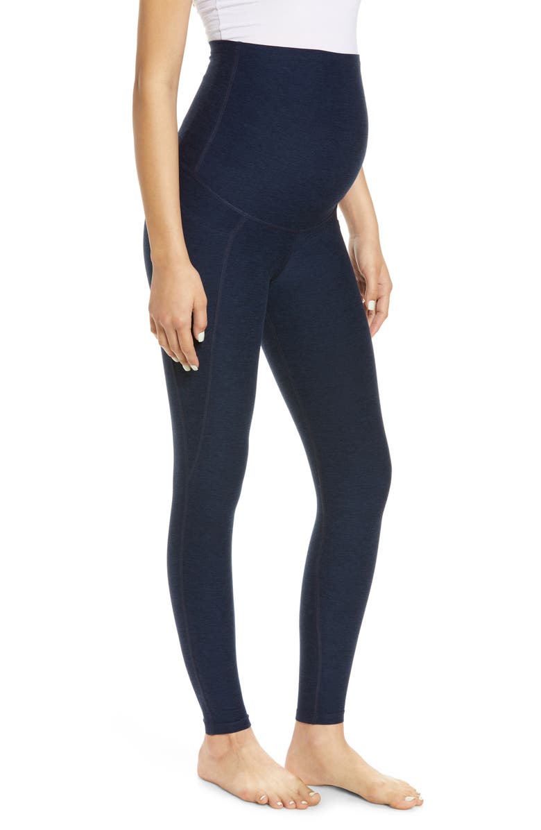 Beyond Yoga Out of Pocket High Waist Maternity Leggings, Alternate, color, Nocturnal Navy
