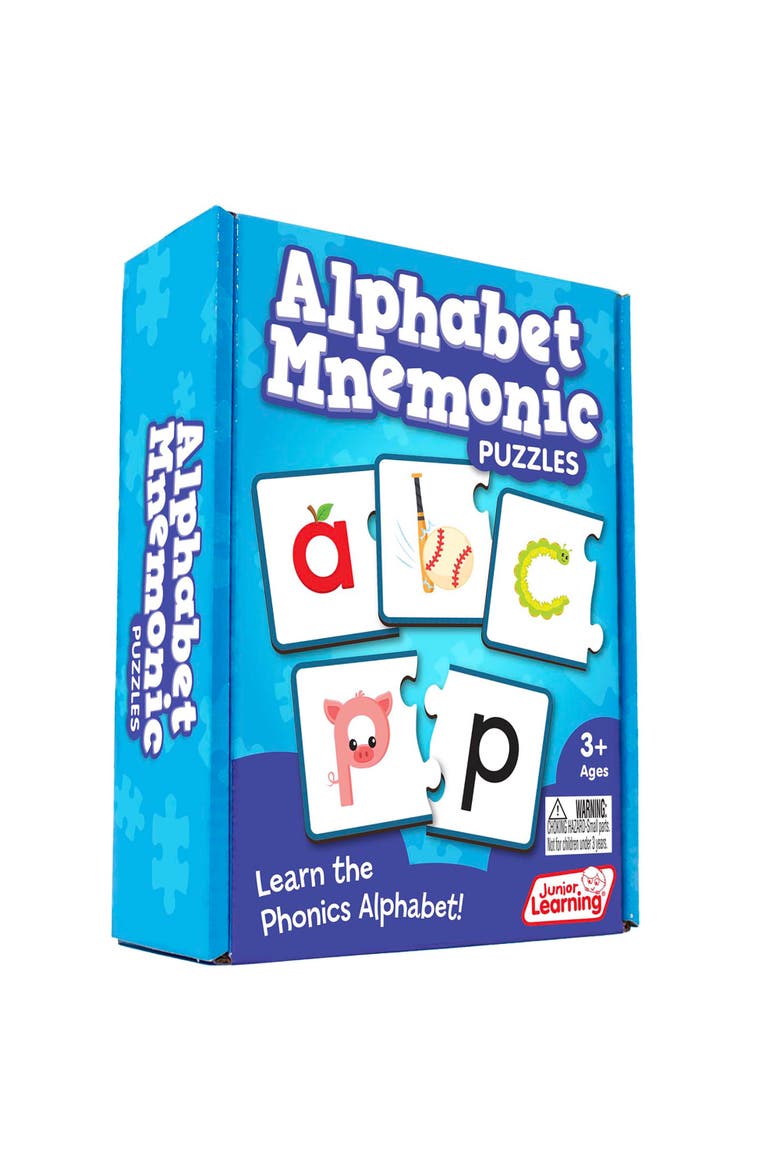 Alphabet Mnemonics Puzzles, 26 Self Correcting Letter Set, Alternate, color, Multicolored