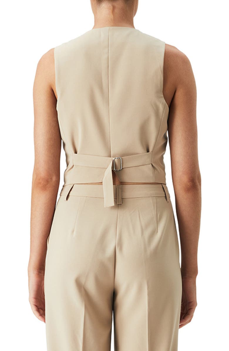 Bardot Calilista Back Belt Vest, Alternate, color, Beige