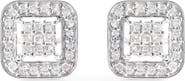 Haus of Brilliance 10K White Gold 5/8 Cttw Diamond Composite Stud Earrings