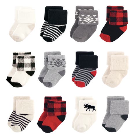 12Pk Terry Socks