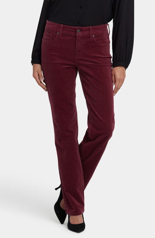 Nydj Marilyn Corduroy Straight Leg Pants In Red