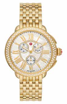 MICHELE Serein Diamond Bracelet Chronograph Watch, 40mm x 38mm