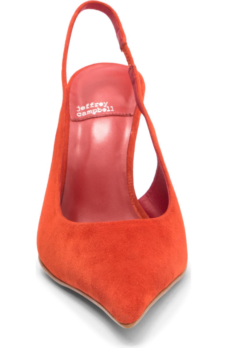 Jeffrey Campbell You Wish Slingback Pointed Toe Pump, Alternate, color, Orange Suede