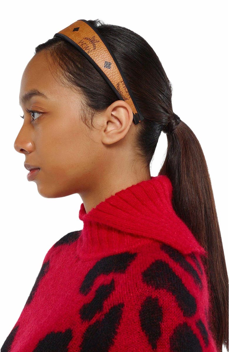 MCM Headband in Visetos, Alternate, color,