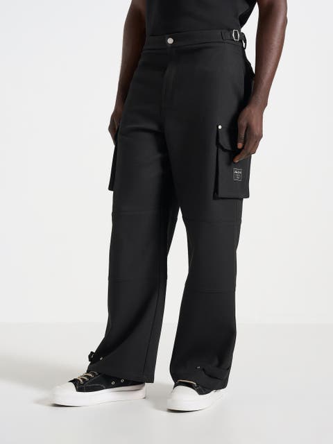 Mathis Twill Signature Wide Leg Cargo Trousers