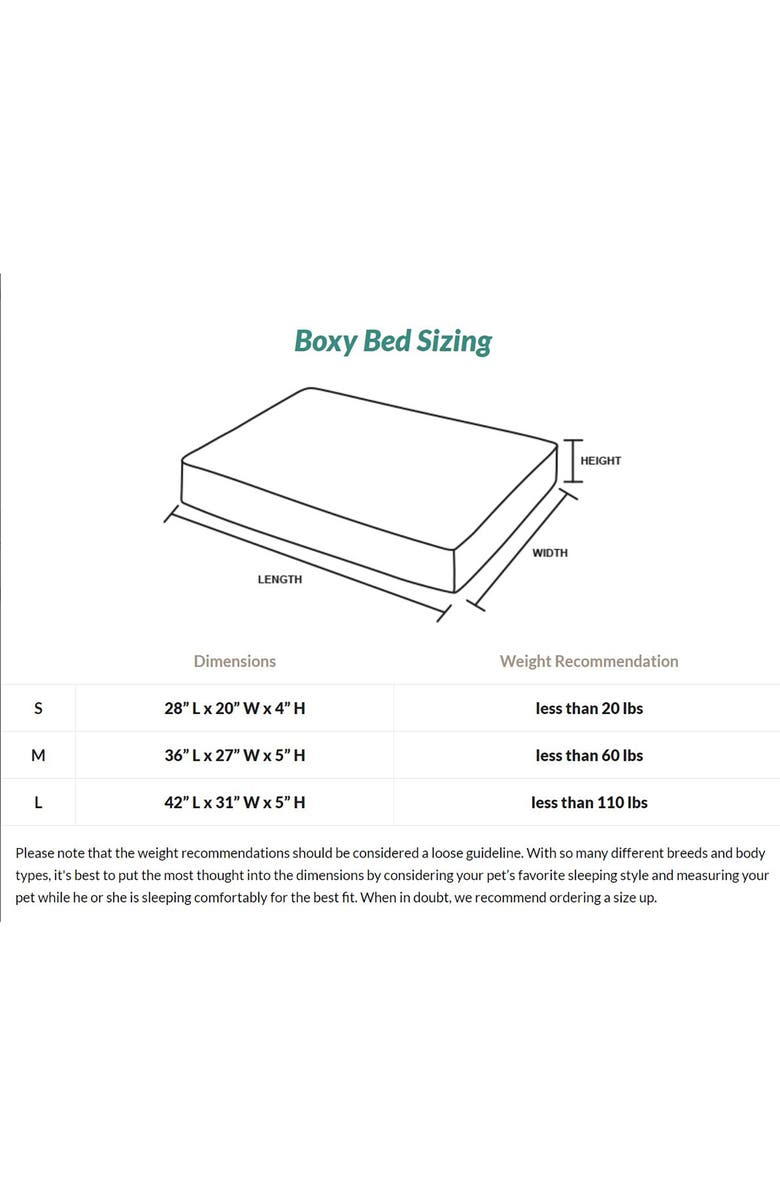 P.L.A.Y. Boxy Bed Marina Sand, Small, Velvet Dog Mat, Machine Washable, Alternate, color, Multicolored
