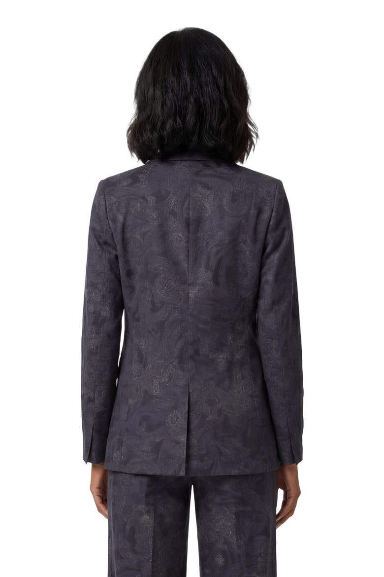 Paisley Explosion Womens Tailored Blazer, Alternate, color, PAISLEY EXPLOSION BLACK