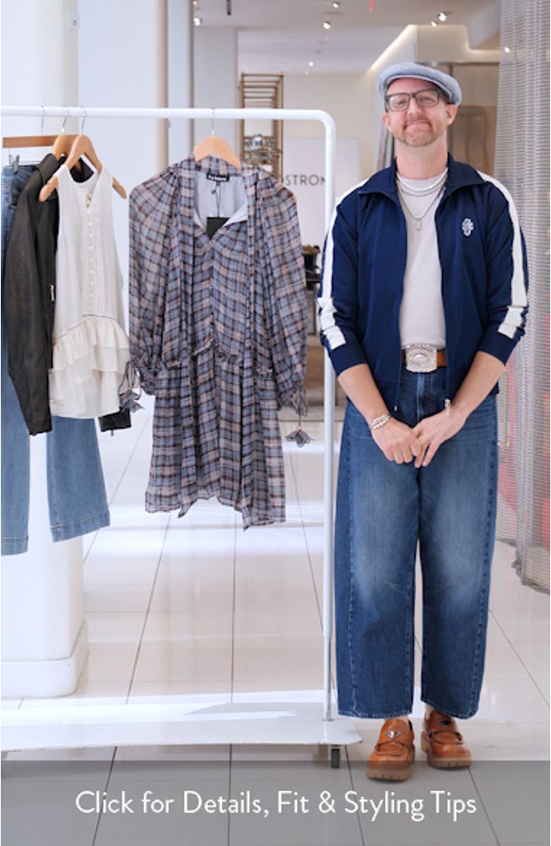 Briar Plaid Long Sleeve Minidress, sales video thumbnail