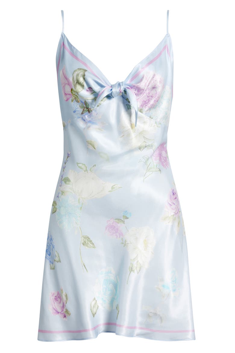 Beliona Floral Minidress, Alternate, color, AMETHYST SKY