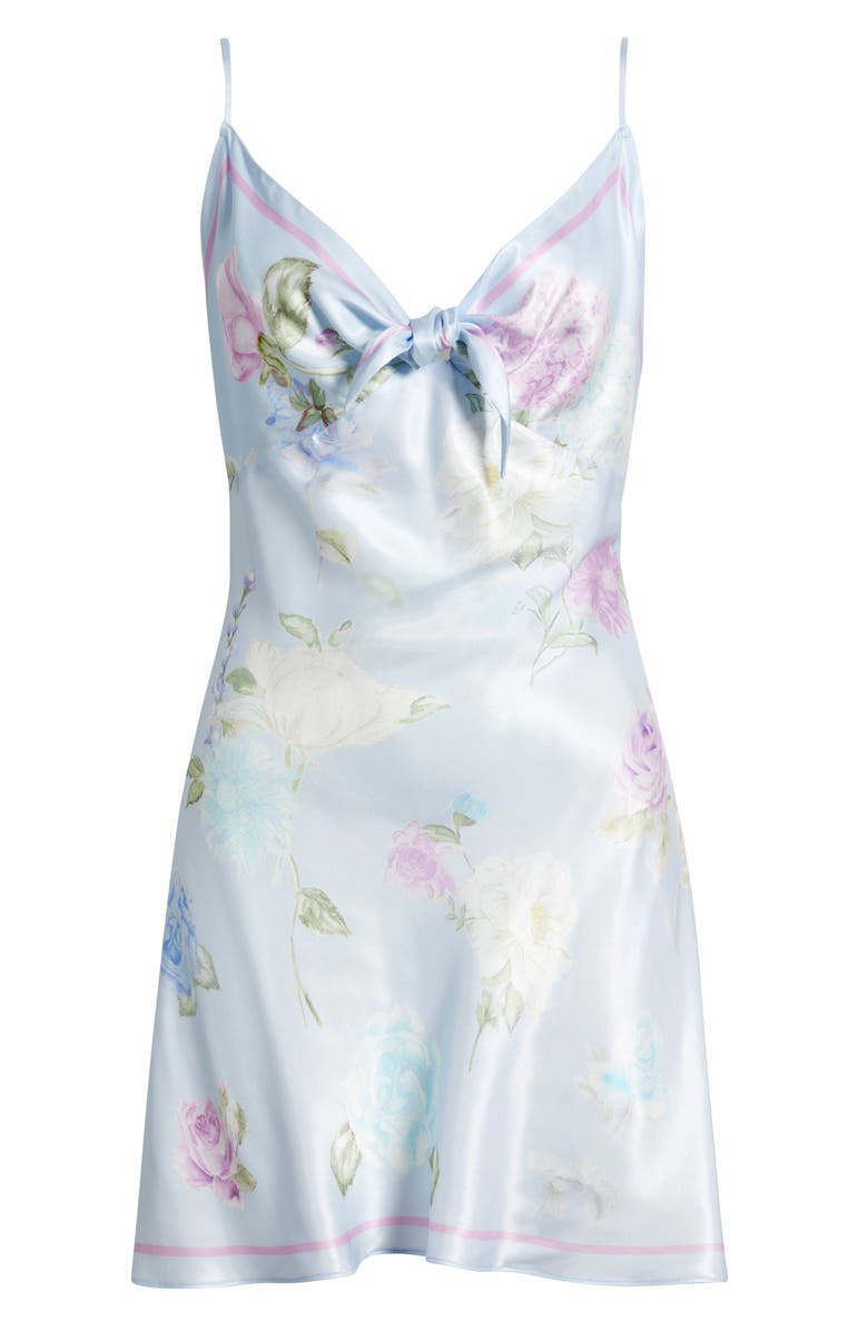 LoveShackFancy Beliona Floral Minidress, Alternate, color, Amethyst Sky
