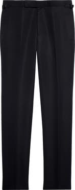 TOM FORD Shelton Cotton & Silk Poplin Tuxedo Pants | Nordstrom