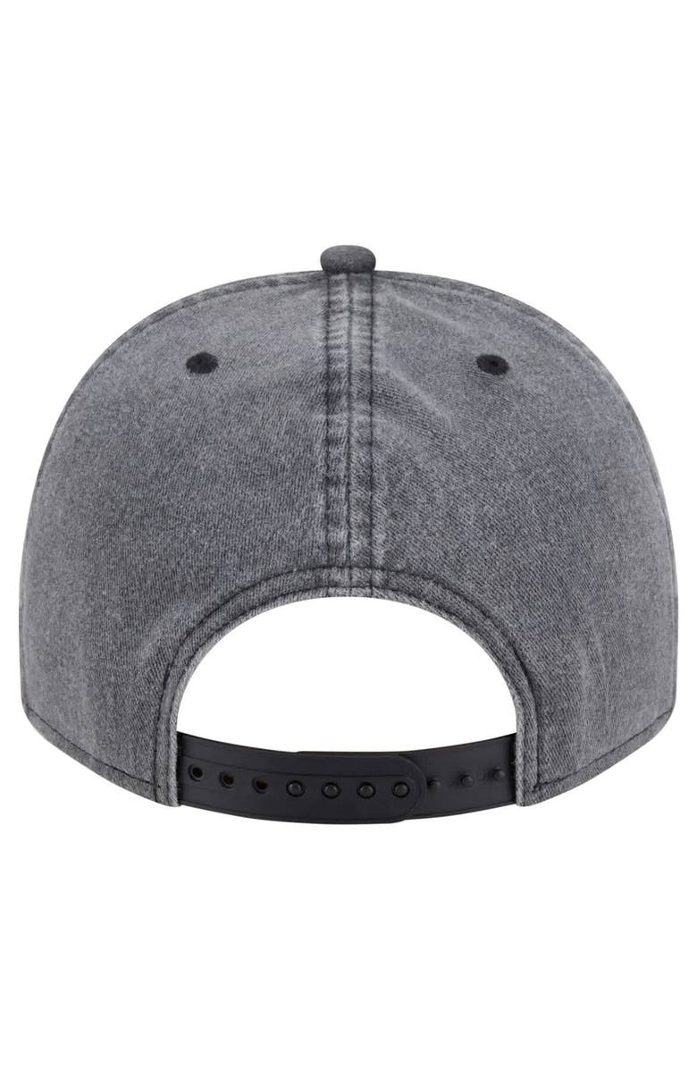 New Era Men's New Era Charcoal Dallas Mavericks Throwback Washed Pre-Curved 9FIFTY Snapback Hat, Alternate, color, Charcoal