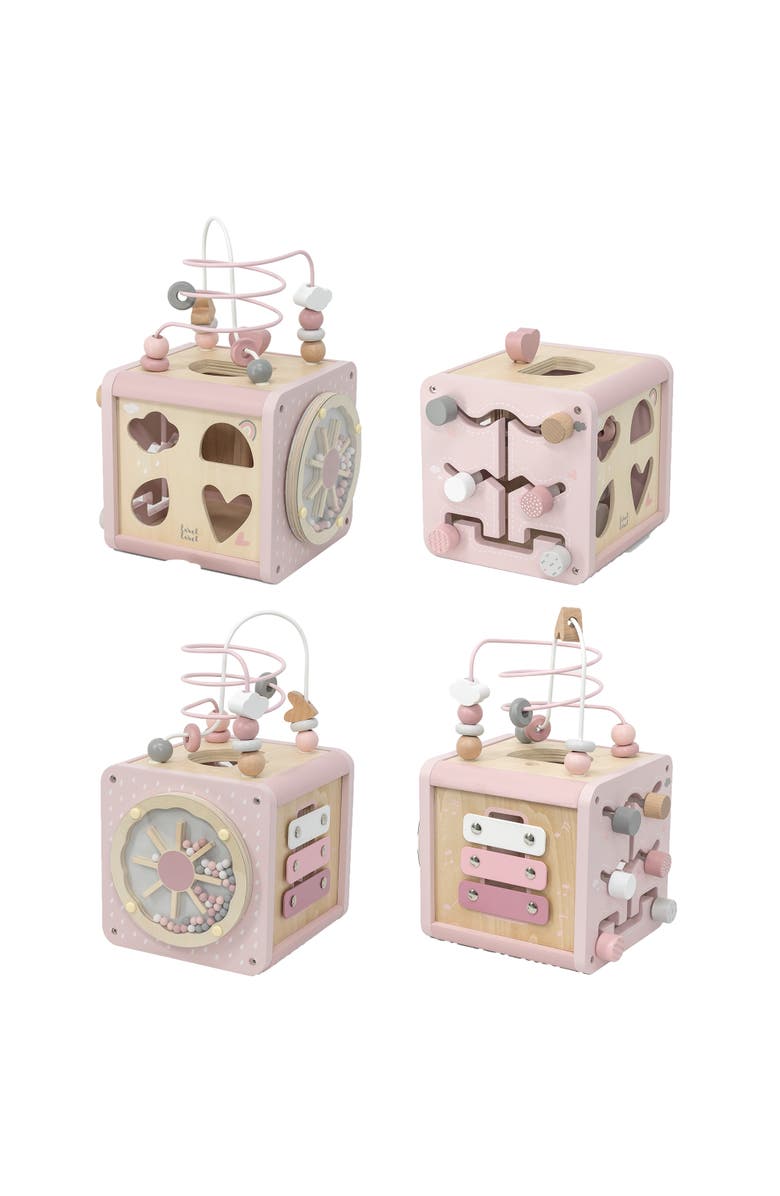 Label Label 5In1 Wooden Activity Cube Shape Sorter, Ages 1+, Alternate, color, 