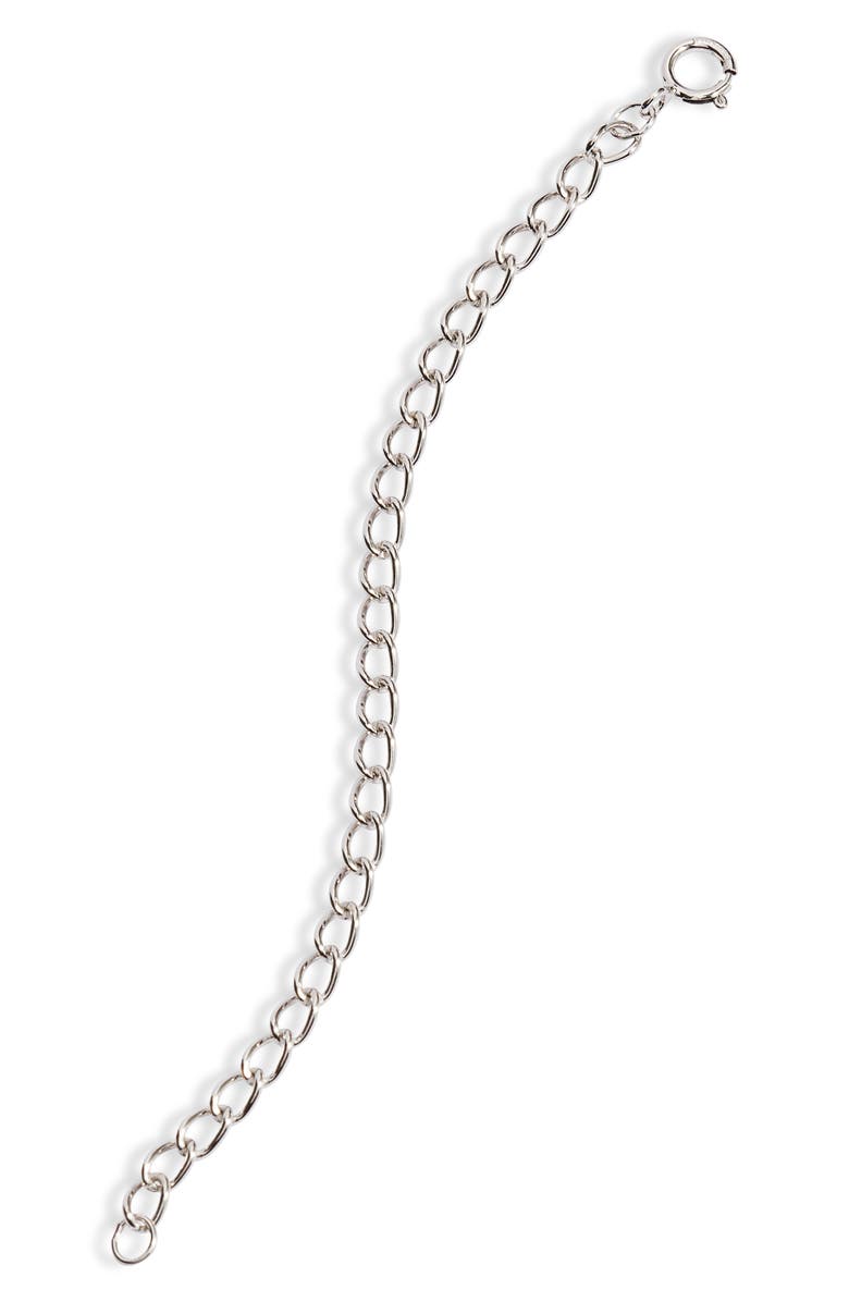 Anzie Necklace Extender, Main, color, Silver