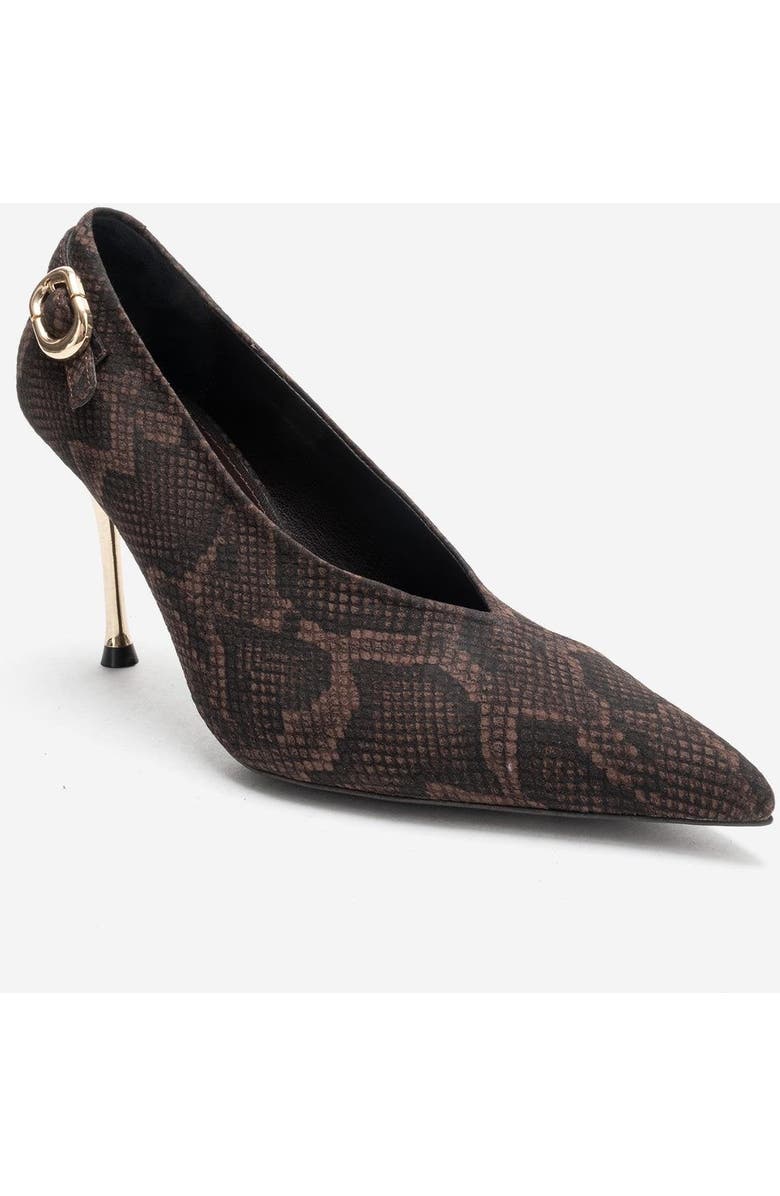 Prologue Shoes Molly Stiletto Pump, Main, color, Brown Pattern