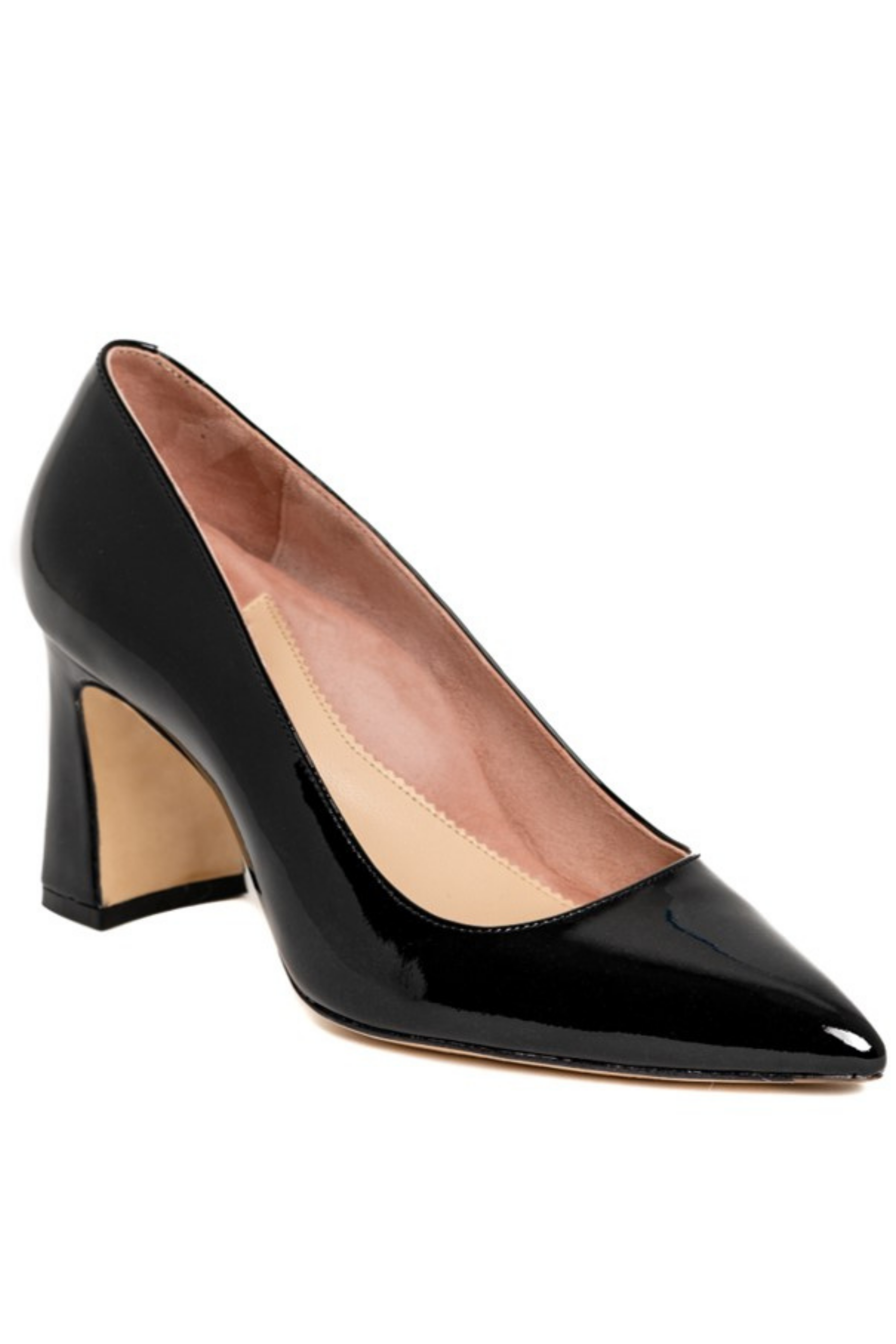 Bold Block Heel Pump, Alternate, color, Black Patent Leather