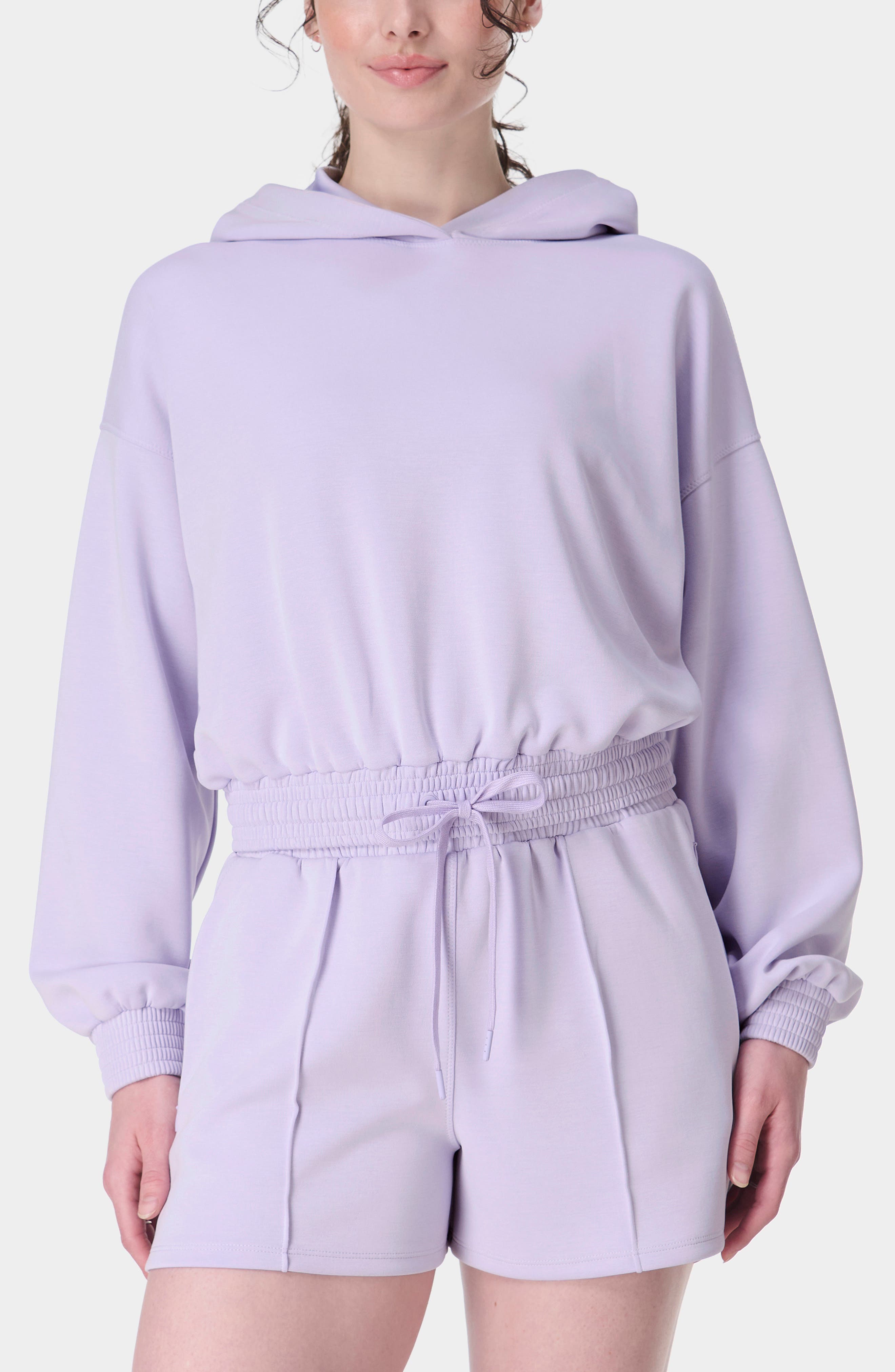 Sweaty Betty Sand Wash Cloud Weight Crop Hoodie