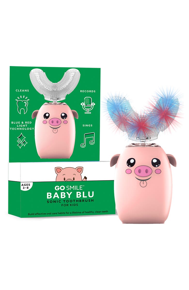 GO SMiLE<sup>®</sup> Baby BLU Picnic the Pig Interactive Sonic Toothbrush, Main, color,