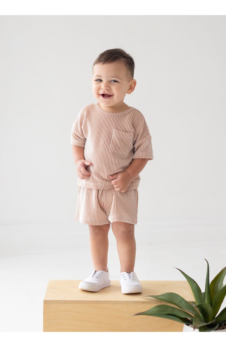 Beckett and Bear Bear Short Sleeve Two Piece Set, Alternate, color, Brown