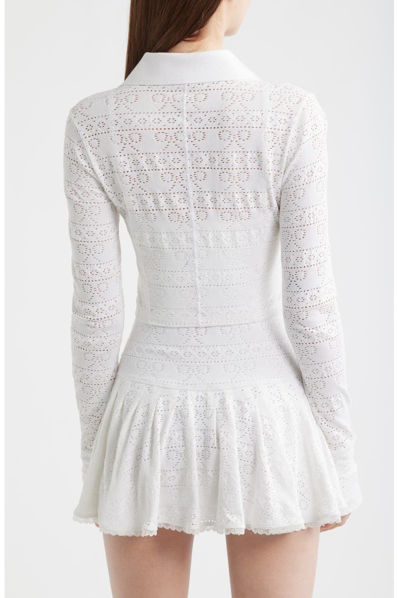 Tinker Pointelle Knit Jacket, Alternate, color, TRUE WHITE
