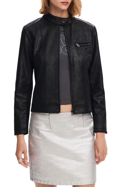 Munich Faux Leather Moto Jacket