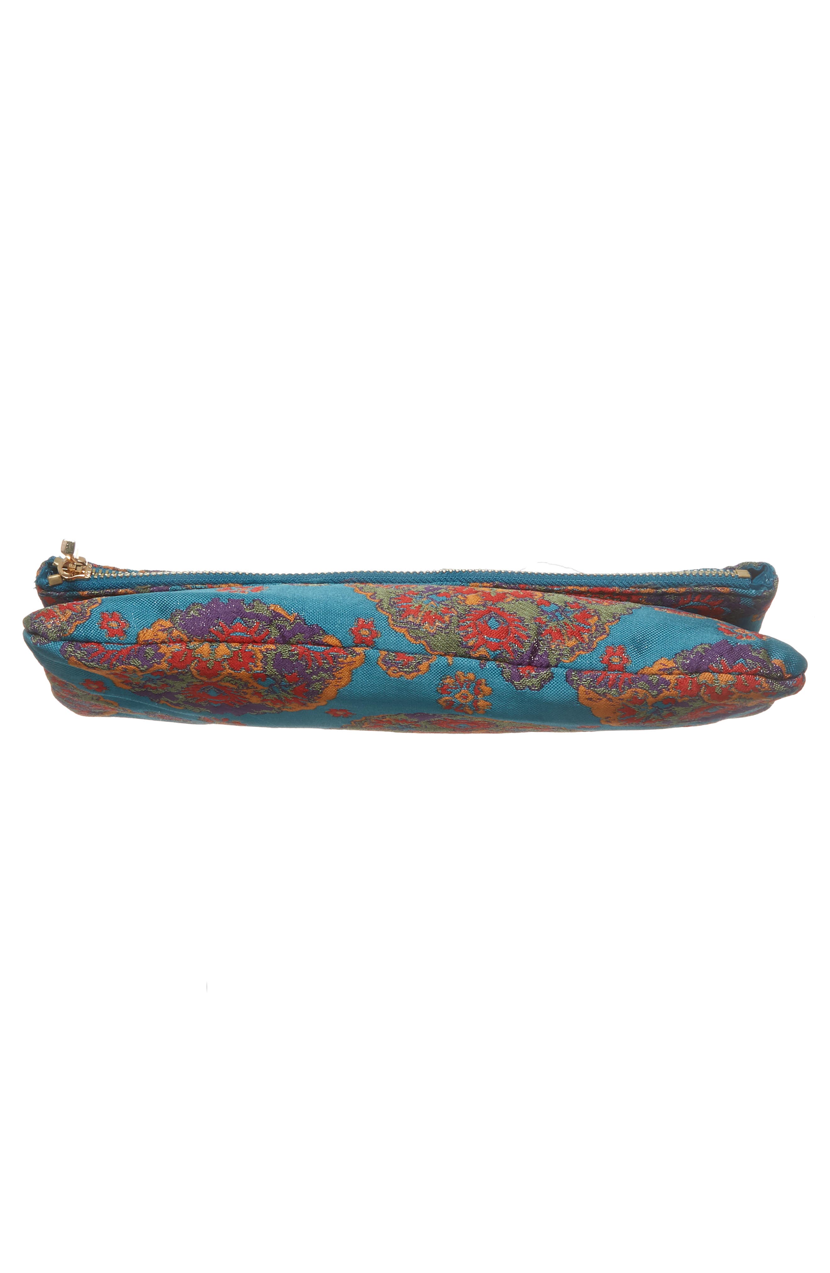 Sole Society Floral Jacquard Foldover Clutch, Alternate, color, 