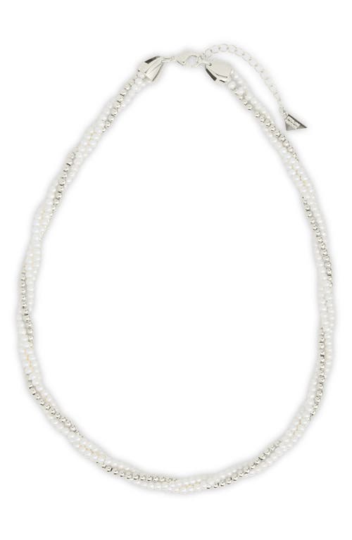 Sterling Forever Patti Faux Pearl Twisted Necklace