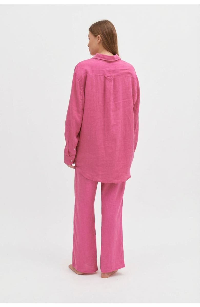 Desmond & Dempsey Lounge Pajama Shirt, Alternate, color, Pink