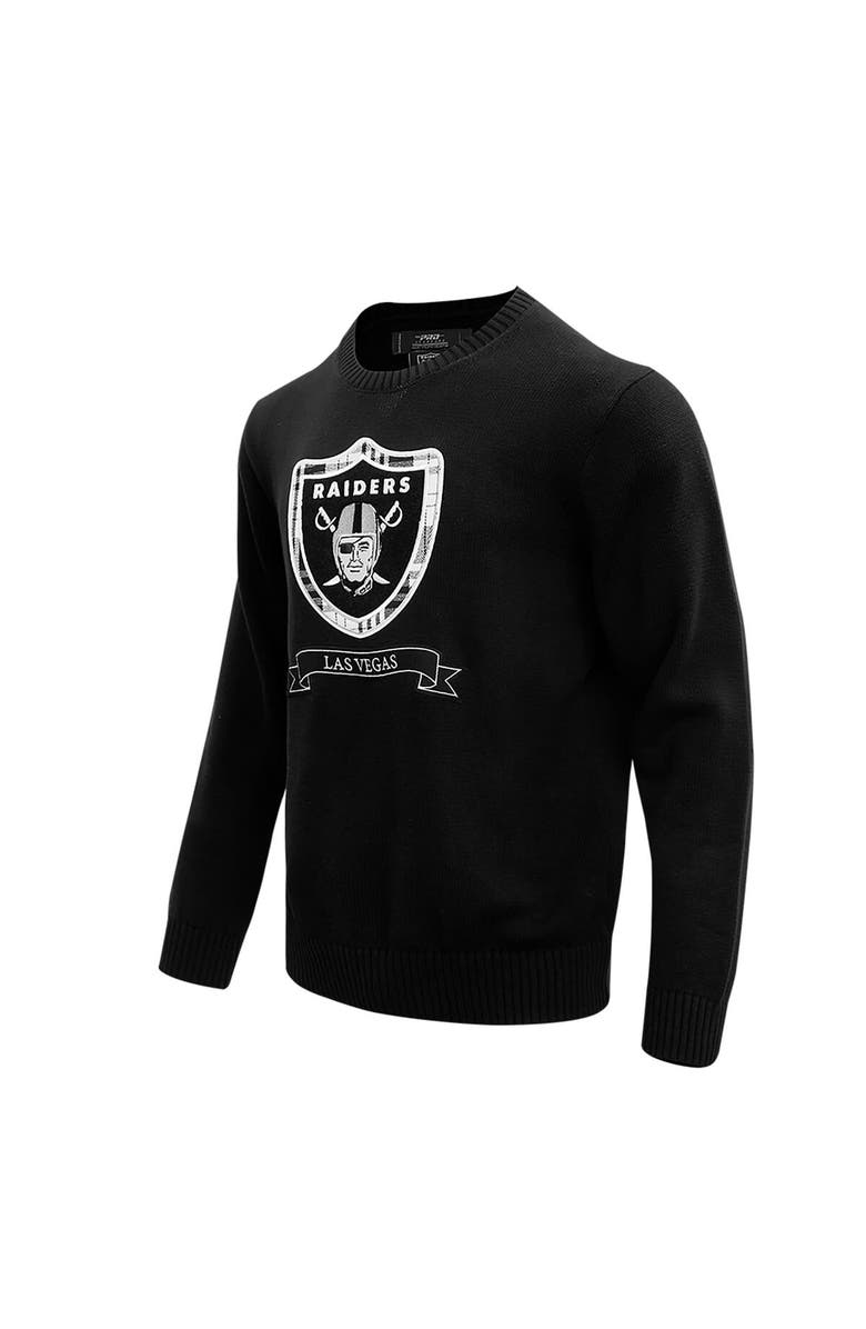 PRO STANDARD Men's Pro Standard Black Las Vegas Raiders Prep Knit Sweater, Alternate, color, Black