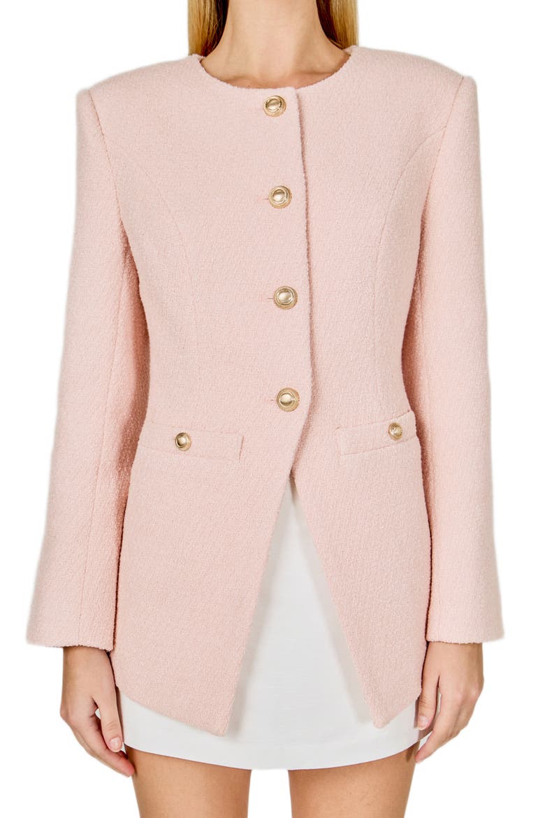 Tweed Jacket, Main, color, PETAL PINK