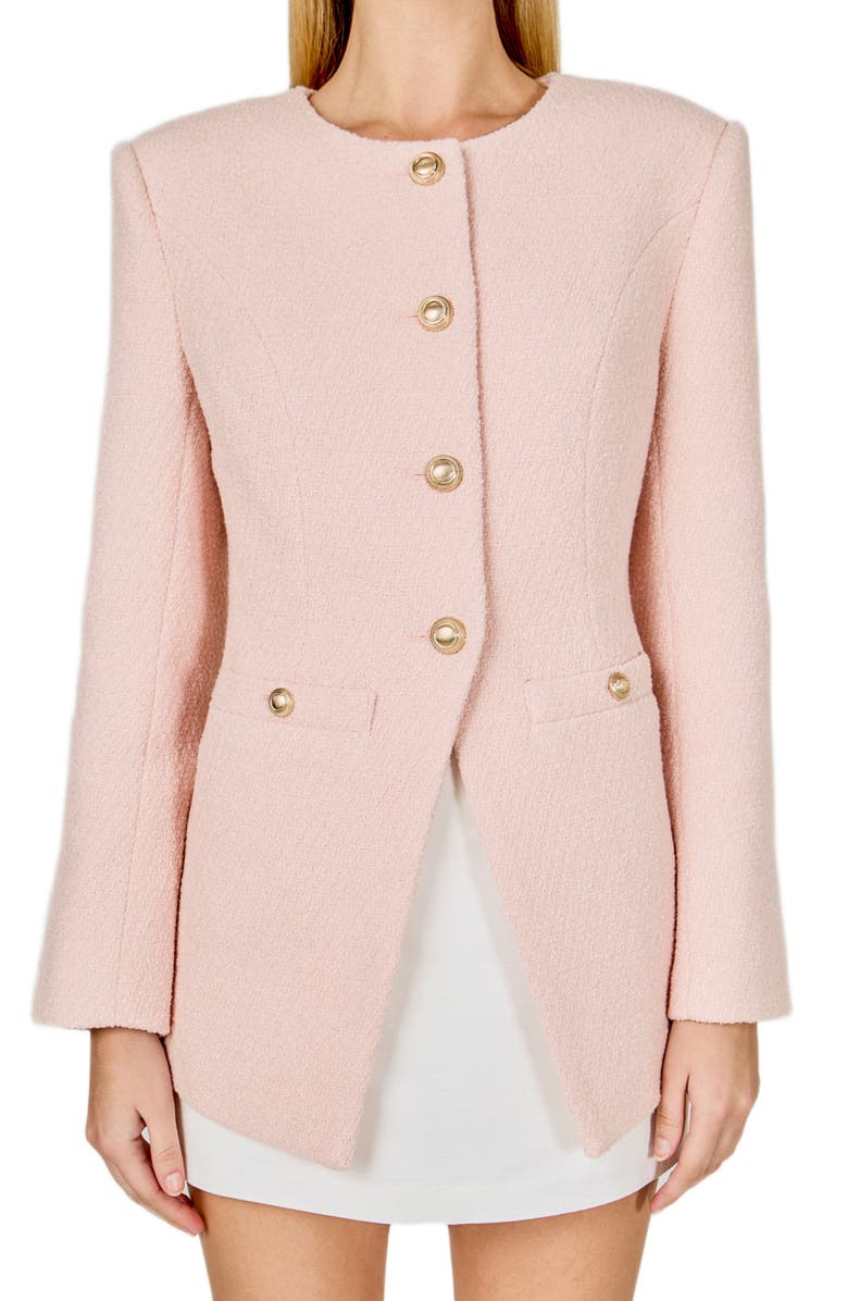 Endless Rose Tweed Jacket, Main, color, Petal Pink