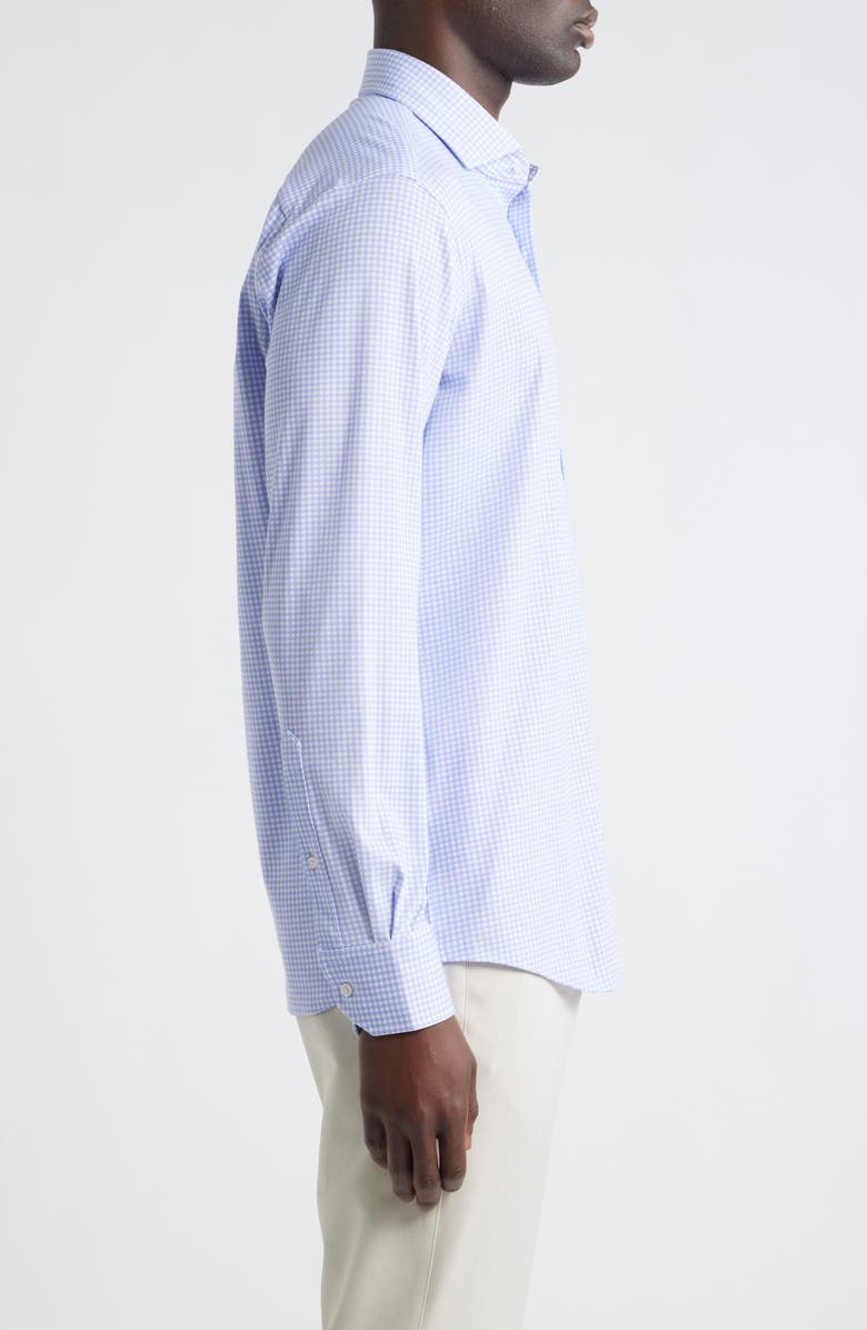 Peter Millar Excursionist Flex Tailored Fit Wrinkle Resistant Button-Up Shirt, Alternate, color, Iris Mist