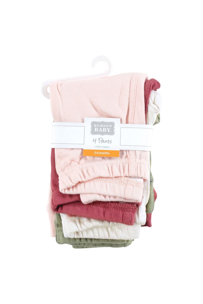 4Pk Collection of Versatile Pants Bottoms, Alternate, color, Pink Sage