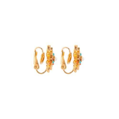 Susan Caplan 1980s D Orlan Star Swarovski Crystal Clip-on Earrings