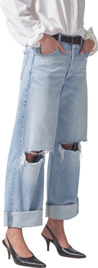 Citizens of Humanity Ayla Ripped High Waist Baggy Wide Leg