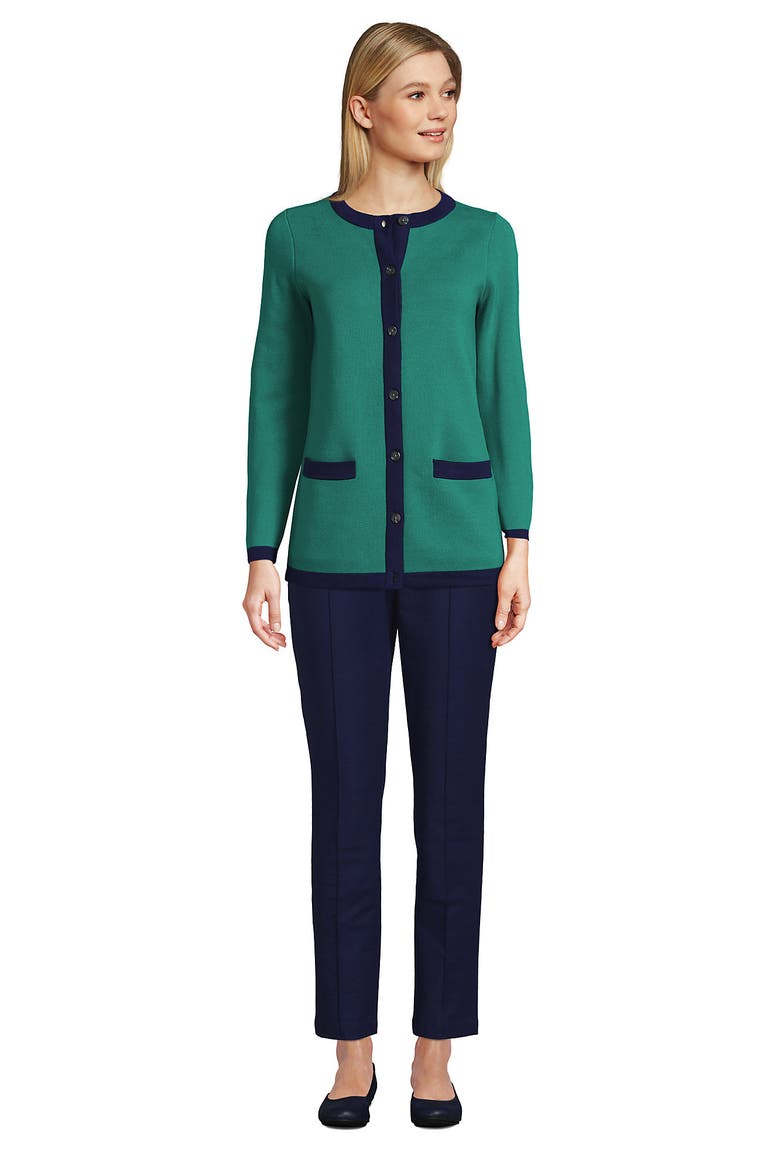 High Rise Bi Stretch Pintuck Pencil Ankle Pants, Alternate, color, Deep Sea Navy