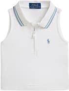Polo Ralph Lauren Kids' Stretch Mesh Half Zip Sleeveless Polo