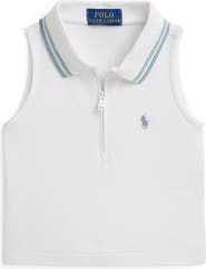 Polo Ralph Lauren Kids' Stretch Mesh Half Zip Sleeveless Polo