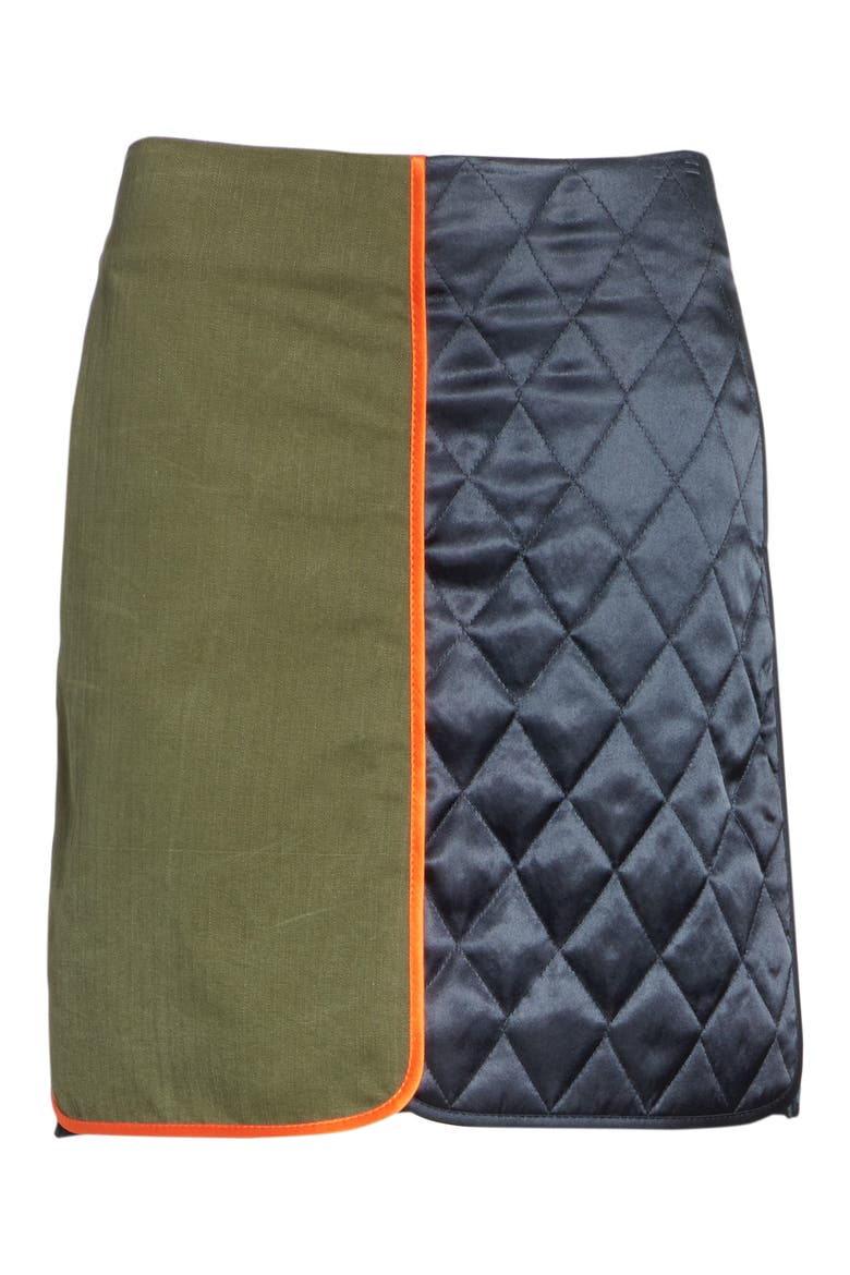 Mixed Media Miniskirt, Alternate, color, MULTI