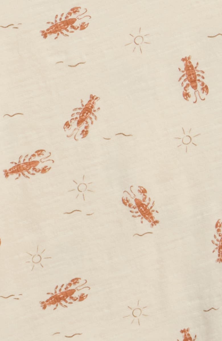 Rylee + Cru Lobster T-Shirt & Shorts Set, Alternate, color, Natural