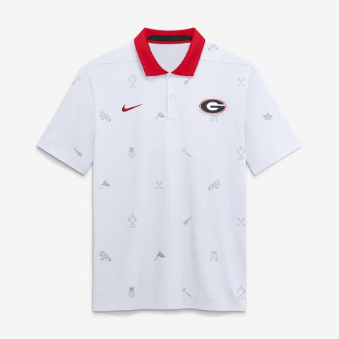 Men's Nike White Georgia Bulldogs Vapor Pattern Dri-FIT Polo