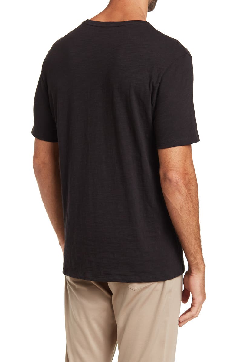 Vince Short Sleeve Slub Crewneck T-Shirt, Alternate, color, Black