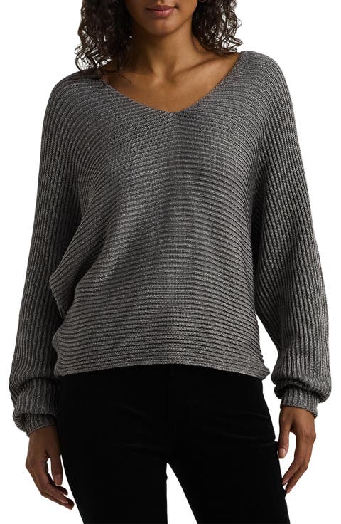 Metallic Rib Sweater