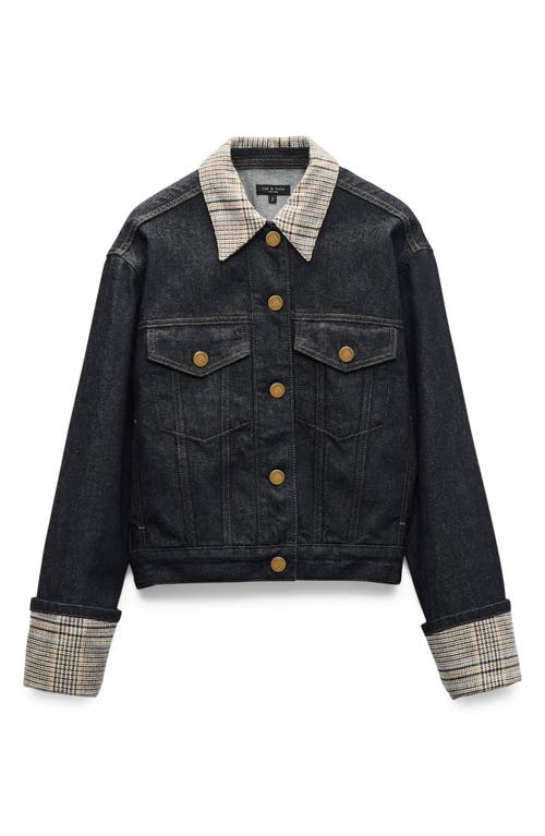 Rag & Bone Womens Twrco Harriet Boxy-fit Denim Jacket Xs In Blue