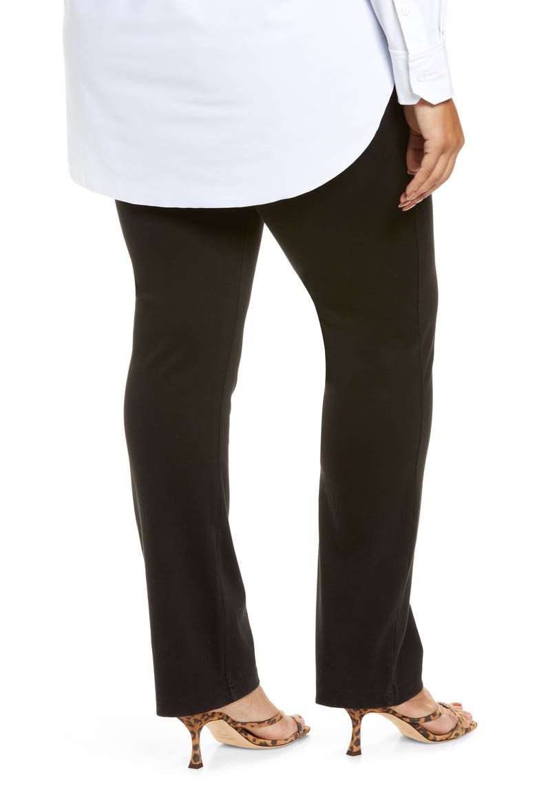 'Lyssentials Straight Leg Jeggings, Alternate, color, BLACK