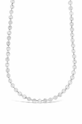Round Disc Long Chain Necklace