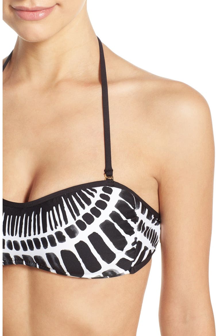 'Algiers' Molded Bandeau Bikini Top, Alternate, color, BLACK