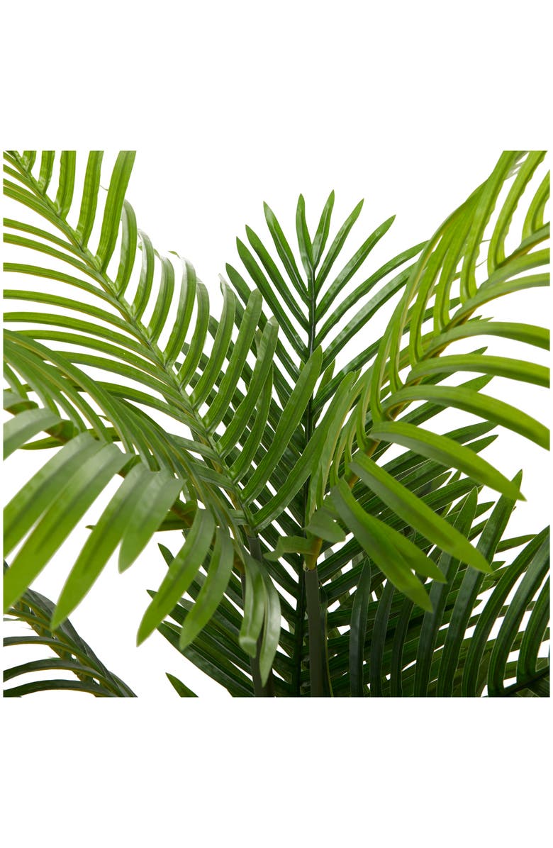 GINGER BIRCH STUDIO Green Faux Foliage Artificial Palm Tree, Alternate, color,