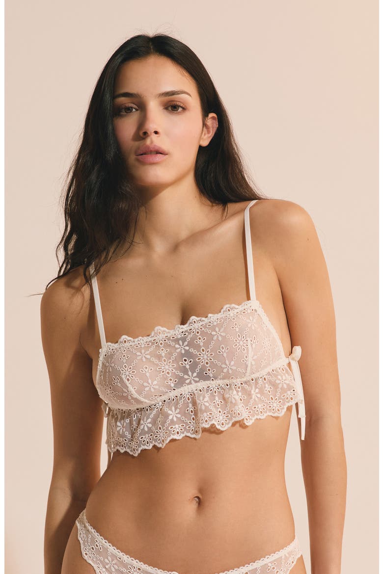 Jane Embroidered Bralette, Alternate, color, ECRU